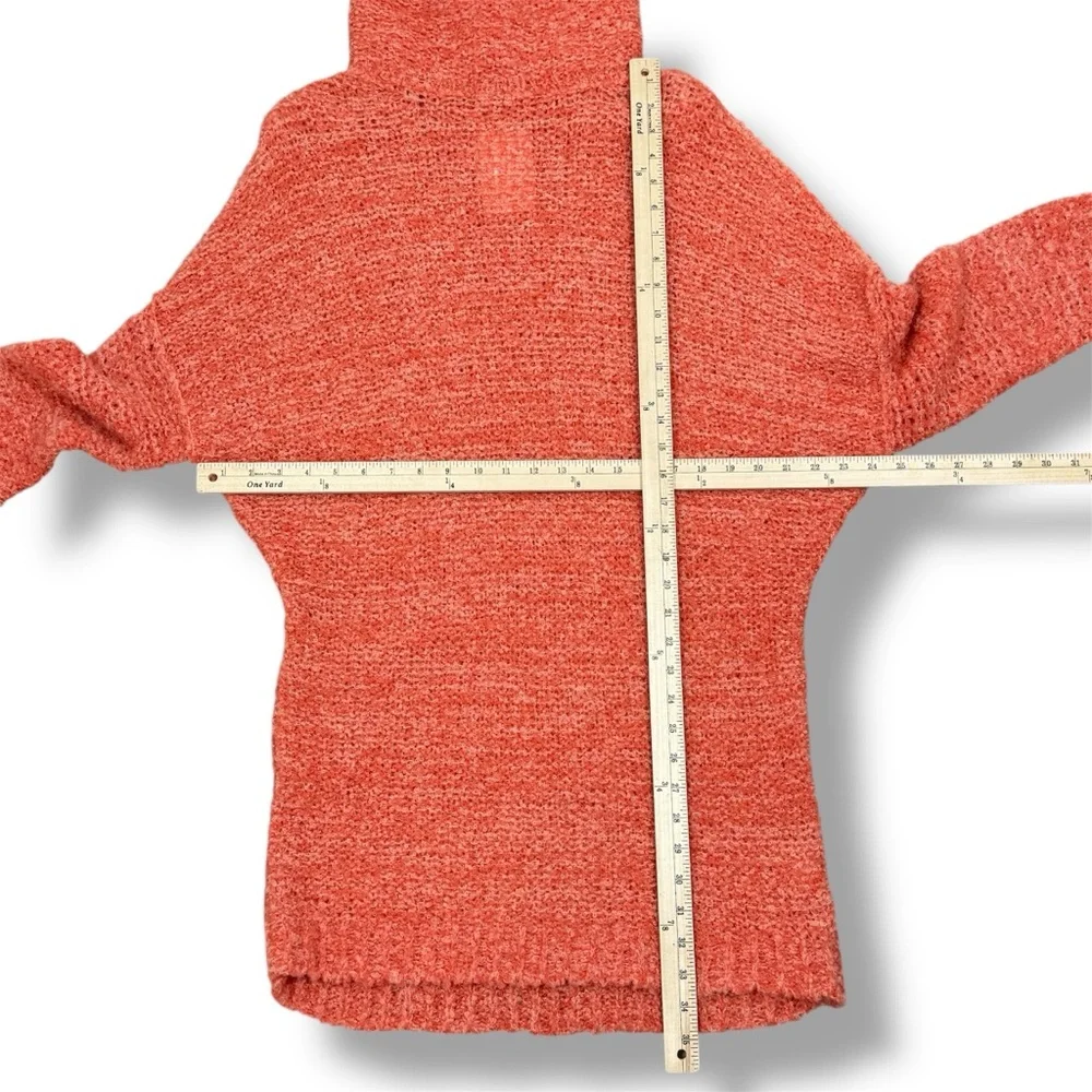 Free People She's All That Alpaca Knit Funnel Neck Tunic Sweater Orange XS‎